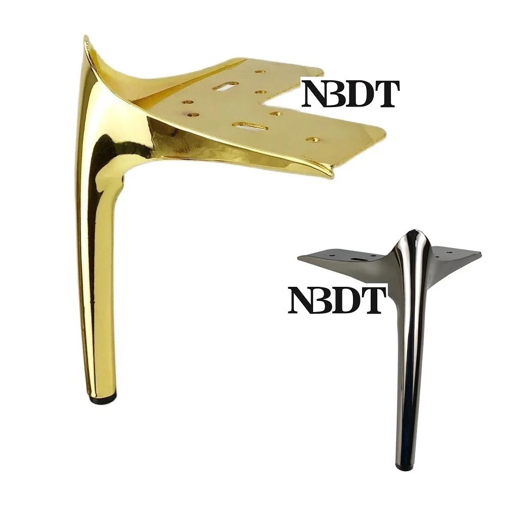 2Pcs H18CM Stainless Steel Feet Leg For Sofa Upholstery Furniture Bed Couch Titanium Gold Gun Black