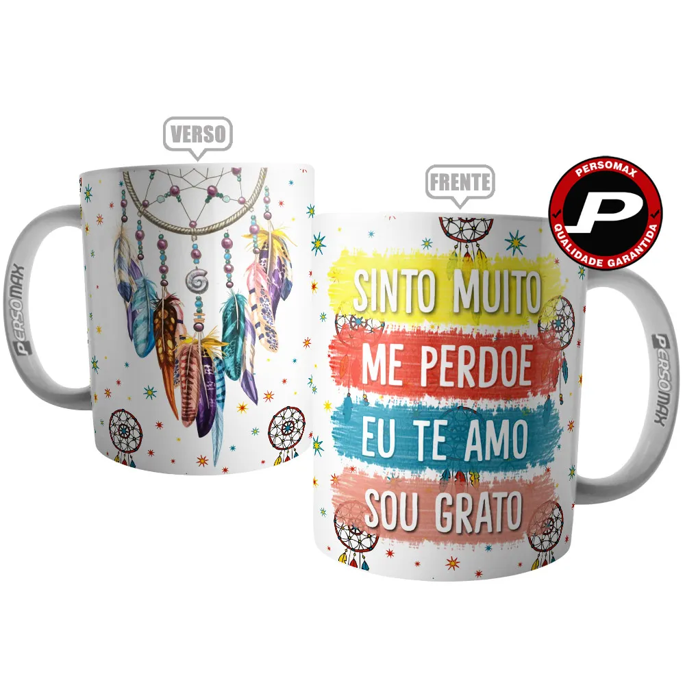 Mug Hoʻoponopono Mandala Gratitude-Cup I Feel Very Forgive Me I Love You I am Grately Peace Love Dream Filter