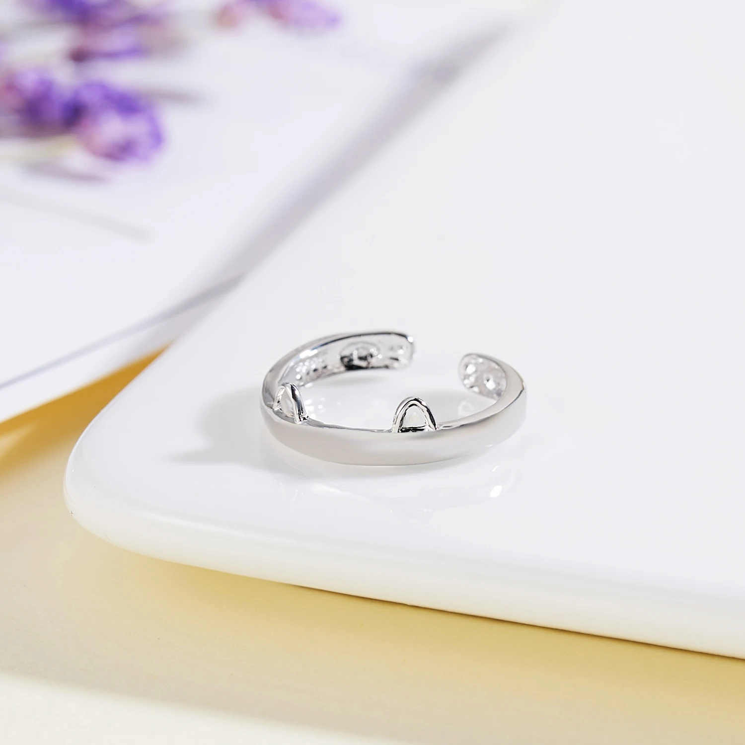 Vintage Nette Klettern Baum Katze Anhänger RingeFür Frauen Männer Persönlichkeit Silber Überzogene Dornen Tier Ring Unisex Finger Schmuck – Detail 11