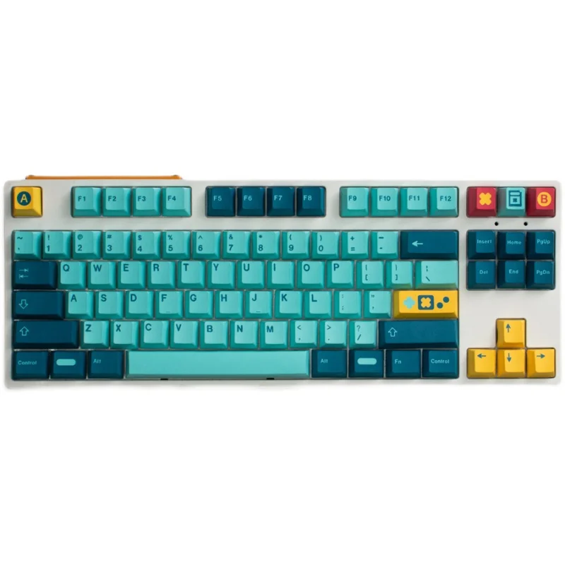 GMK Retrocast PBT Dye Sub Cherry Profile Keycap 23/129 Keys With 2U Shift 6.25U Spacebar For Mechanical Keyboard