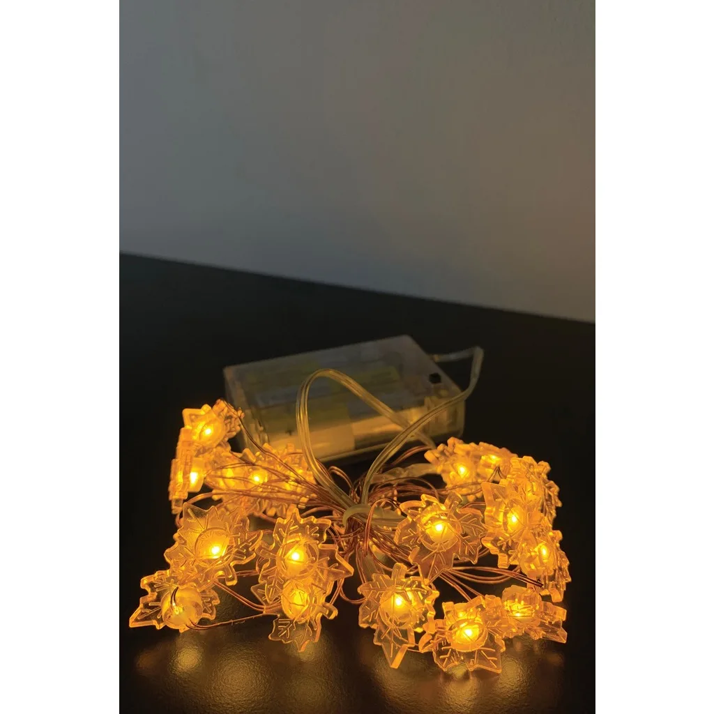 Leaf Led Battery 20 LED LENGTH OF 2 METERS LENGTH MINI LEAF DECORATED COPPER WIRE