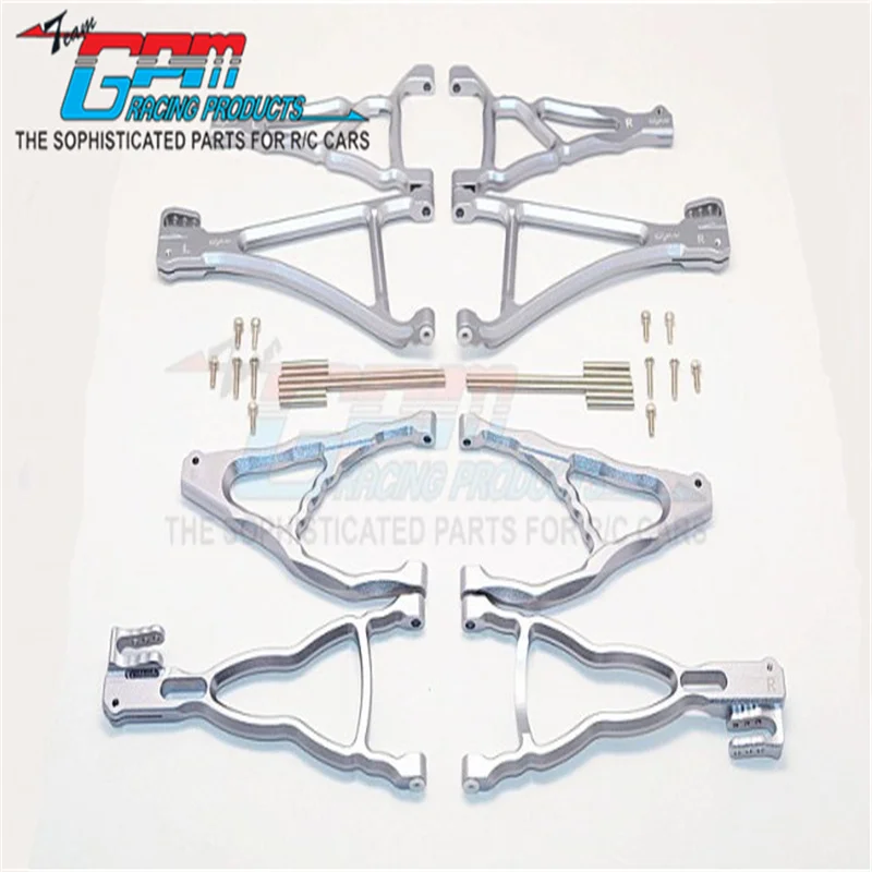 GPM ALUMINIUM FRONT+REAR UPPER & LOWER SUSPENSION ARM - 32PCS SET FOR TRAXXAS 1/10 E-REVO 560871/REVO/SUMMIT UPGRADE