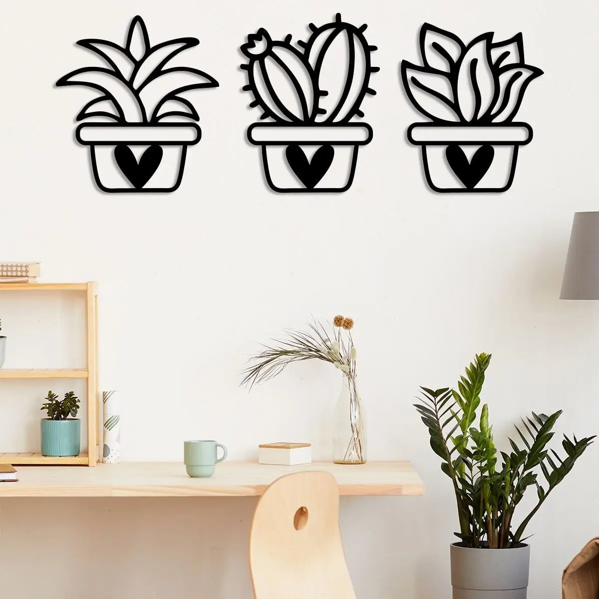 Modern Cactus Laser Cut Wall Room Home Accessory Wood Wall Art Home Office Living Room Bedroom Kitchen