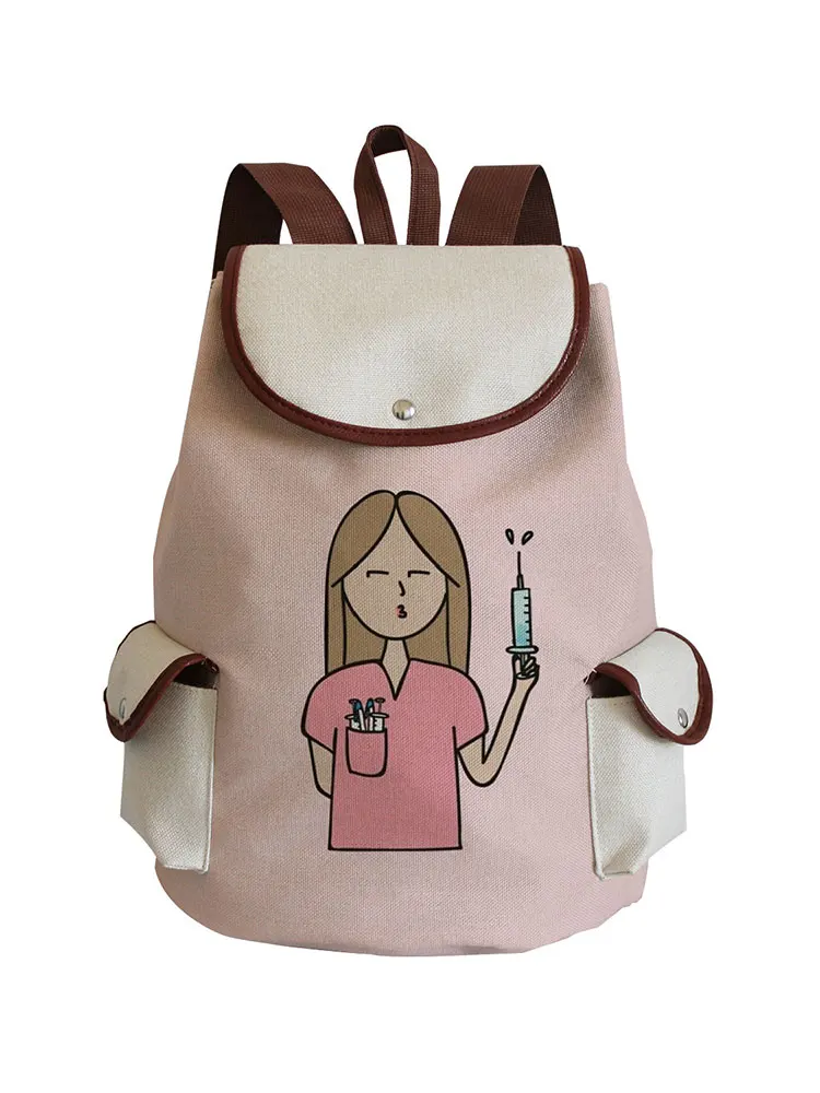 Nurse Printing Backpack Cute Women\'s Packs School Bag Men\'s Computer New Trend Shoulders Bags Female Useful Big Outdoors Packs