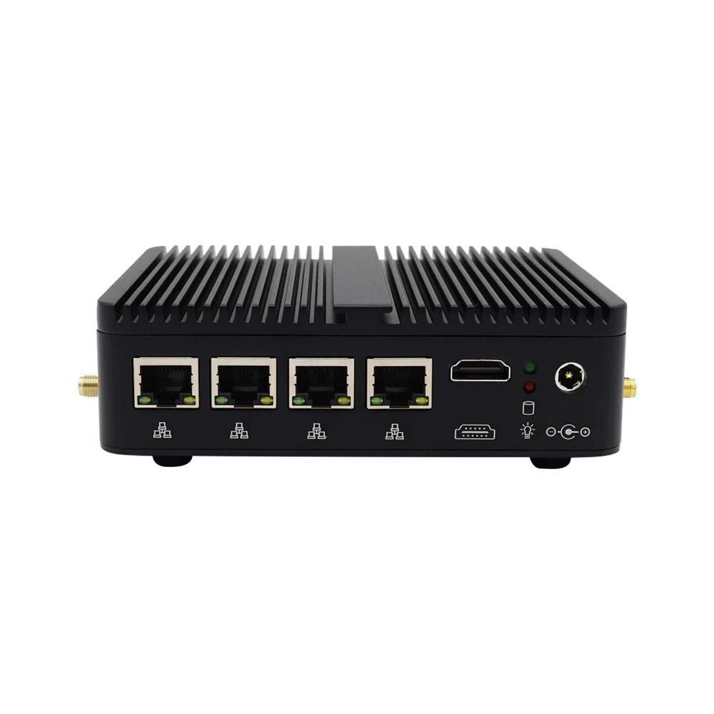 Egglobal-ファンレスのないミニPC,pfSense j4125,クアッドコア,4 x intel i210/i211, lan, hdmi com,スリムな産業用コンピューター,ファイアウォール,vpn