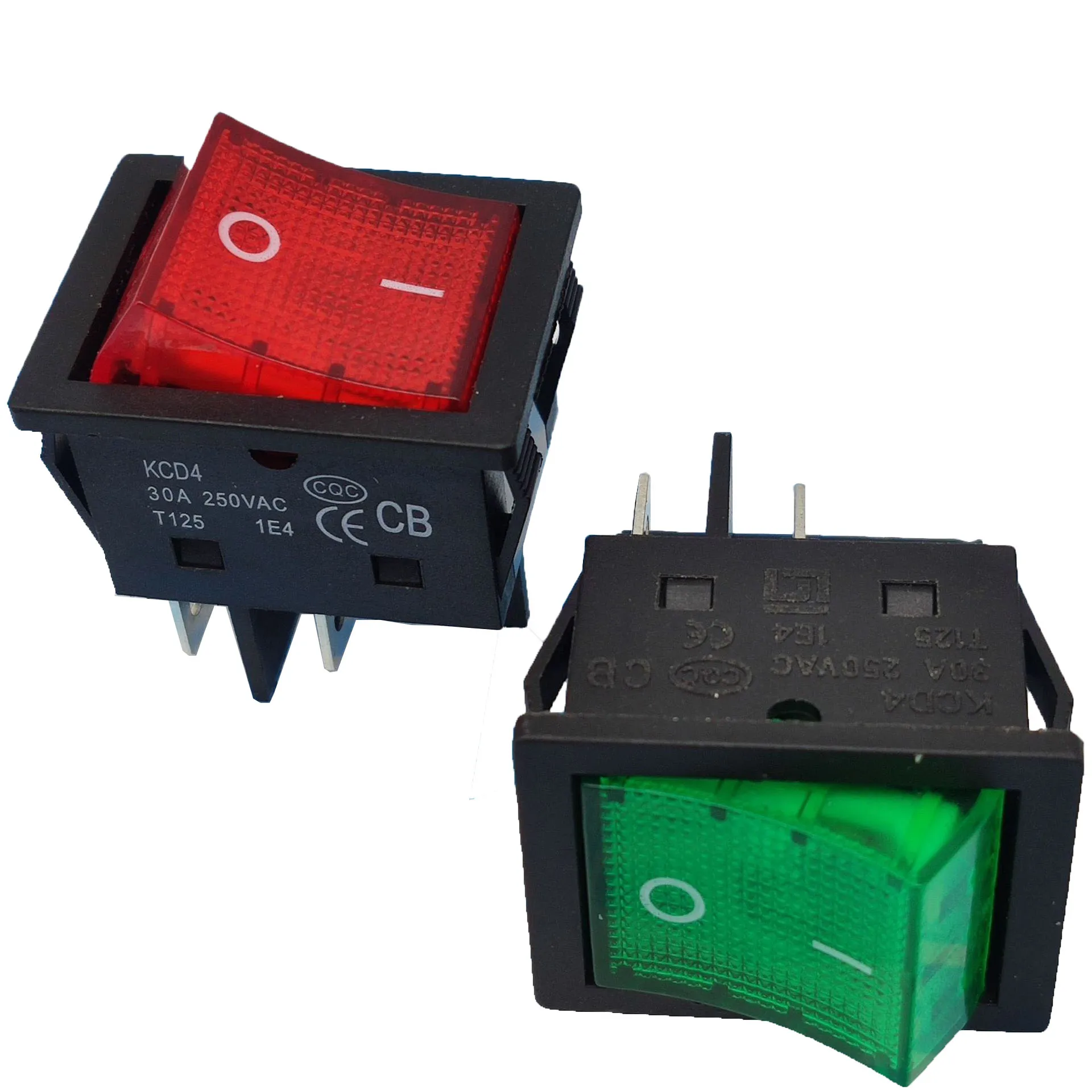 ZJSHUYI KCD4 Electric Welding Machine Heating Table High Current Boat Switch 4 Feet 2 Gears With Lights 30A250V