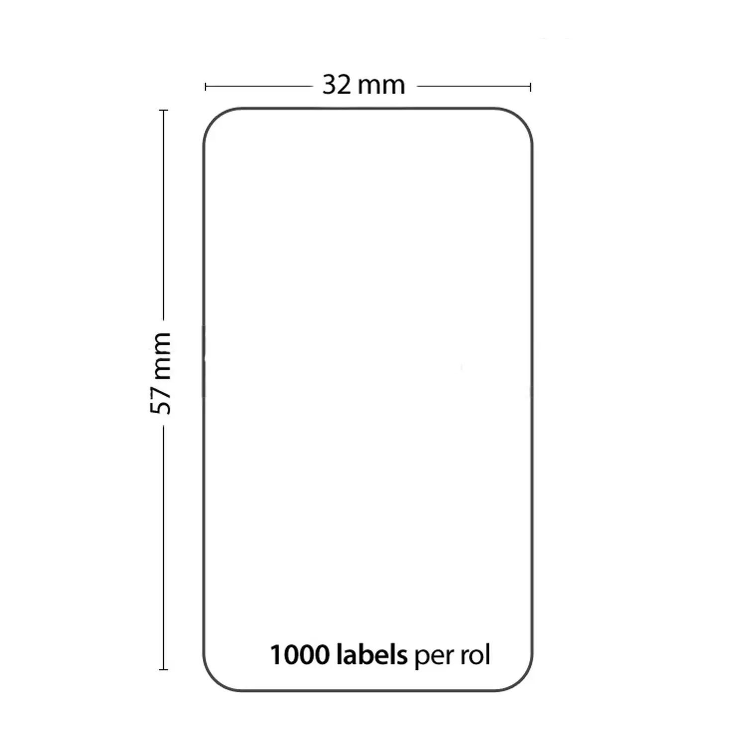 1000 roll adhesive labels size 57mm * 32mm * 1000 PCs compatible Dymo11354