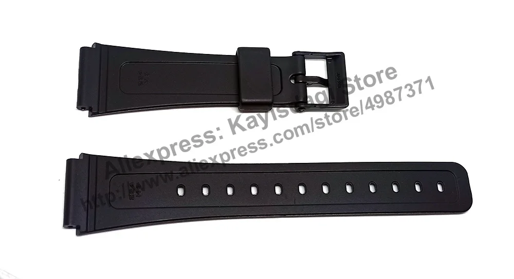 Original Casio DB-30 , DB-31 , DBP-25 , DBA-80 , AQ-45 , AQ-46 - Watch Band Strap - 19mm Black Rubber Genuine Authentic