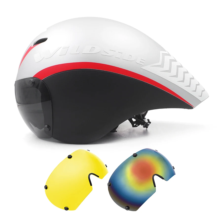 Tt Fietshelm Lens Bril Triatlon Tri Aero Racefiets Helm Tijdrit Race Fietshelm Mannen Casco Ciclismo Accessoires