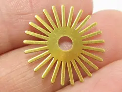 10pcs Brass Sun Charm, Sunlight Earring Charm, 20x0.5mm, Round Circle Brass Findings, DIY Jewelry Making - R1317