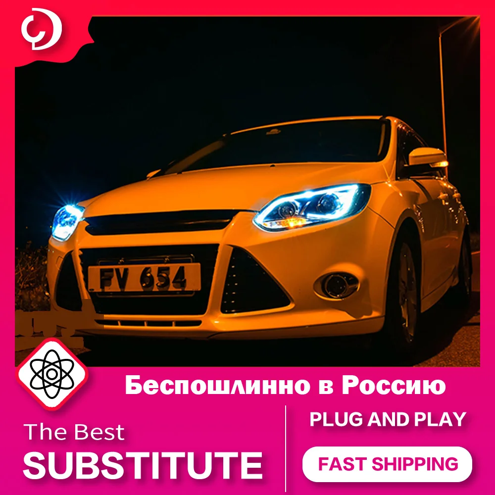 AKD Car Styling Headlights for Ford Focus 3 2012-2014 LED Headlight DRL Turn Signal Light Led Projector Auto Accessories