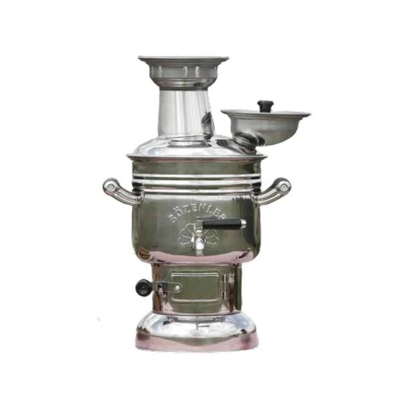 Words 2.5 lt Chrome Steel Coal And Wood Samovar Anthracite Gray 40x30x20 cm Free Fast Shipping From Turkey