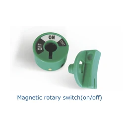 Transmetteur de télécommande radio compatible avec Telecrane télécommandé, utiliser l'interrupteur rotatif magnétique vert, touche marche/arrêt