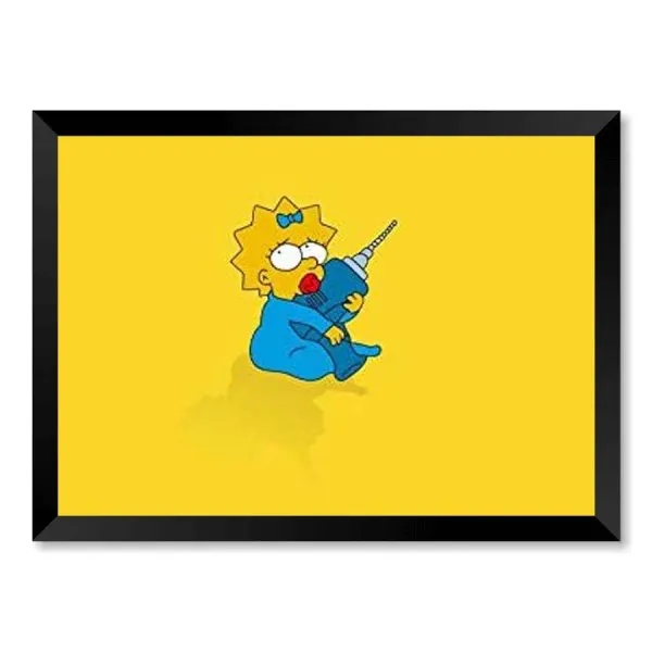 Quadro Maggie Simpson with Furadeira Com Vidro