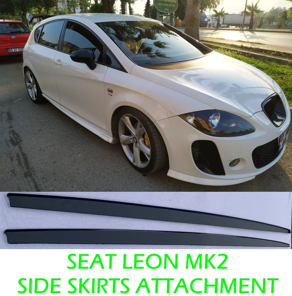 

For Seat Leon Mk2 Side Skirts Attachment 2005-2012 Sill Trim Car Styling Auto Diffüsers Universal Spoiler Mud Flaps Spilitter