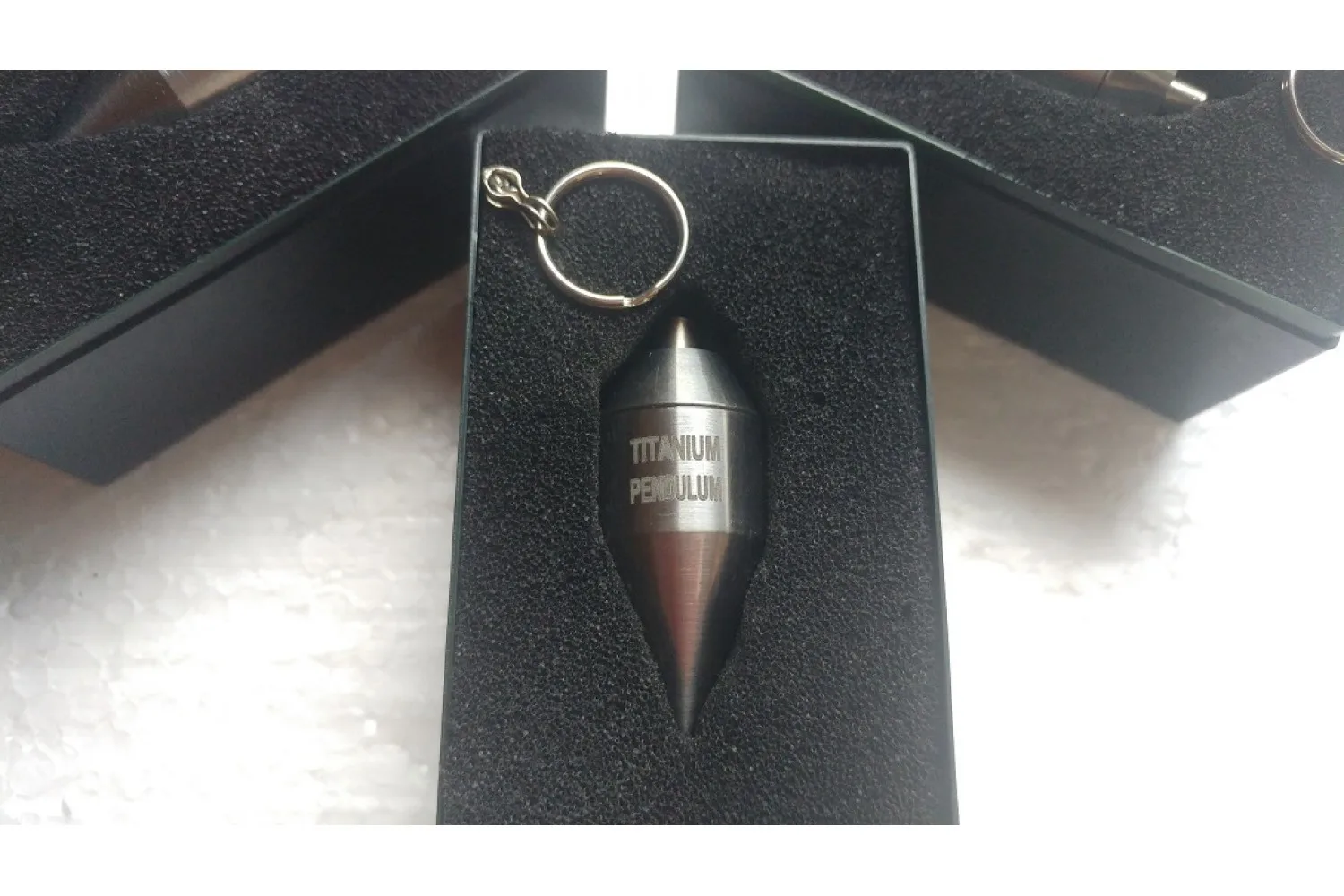 TITANIUM Chamber Pendulum. gold silver search