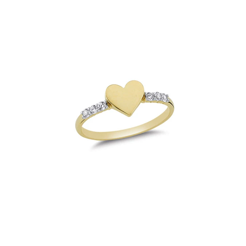 14K Solid Gold Love Ring for Women