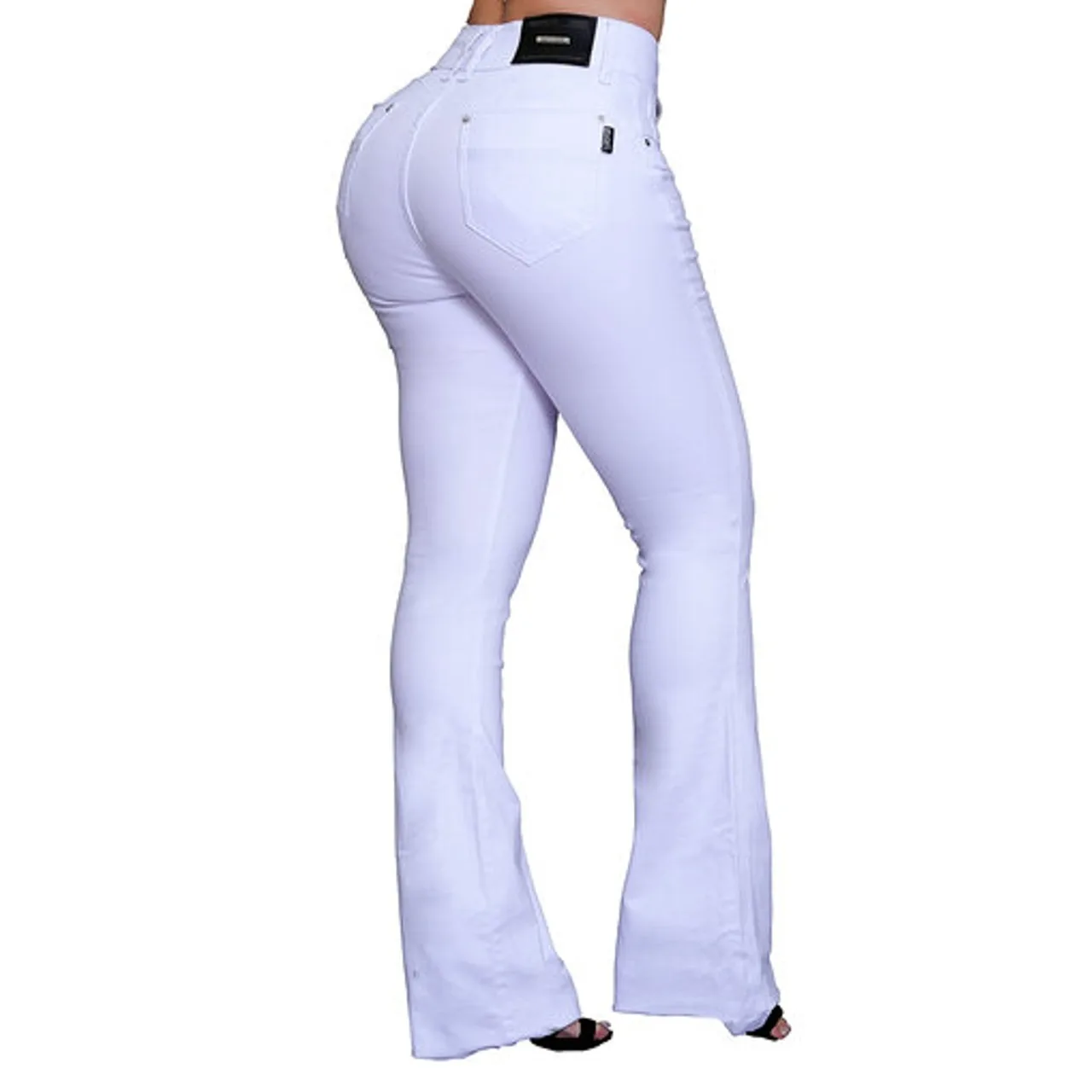 White Flare pants Lycra Bojo Aumenta Butt Original