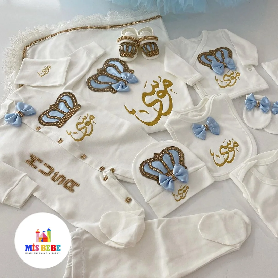 Baby Boy Girl Personalize Newborn Clothing 10-pcs Hospital Outlet Custom Fabric Babies Healthy Safe Outfit Sets Dresses