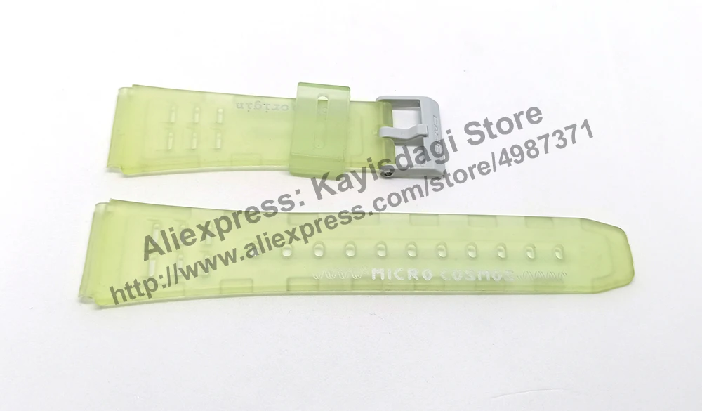 NOS Genuine Casio Micro Cosmos DBC-63MC Green Rubber Watch Band Strap - Case Bezel Set