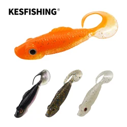 KESFISHING 트위스터 루어 그럽 스위밍 프로 리글러 72mm 5g 낚시 미끼 크림프 테일 인조 소프트 스윔베이트 모든 물고기에 적합