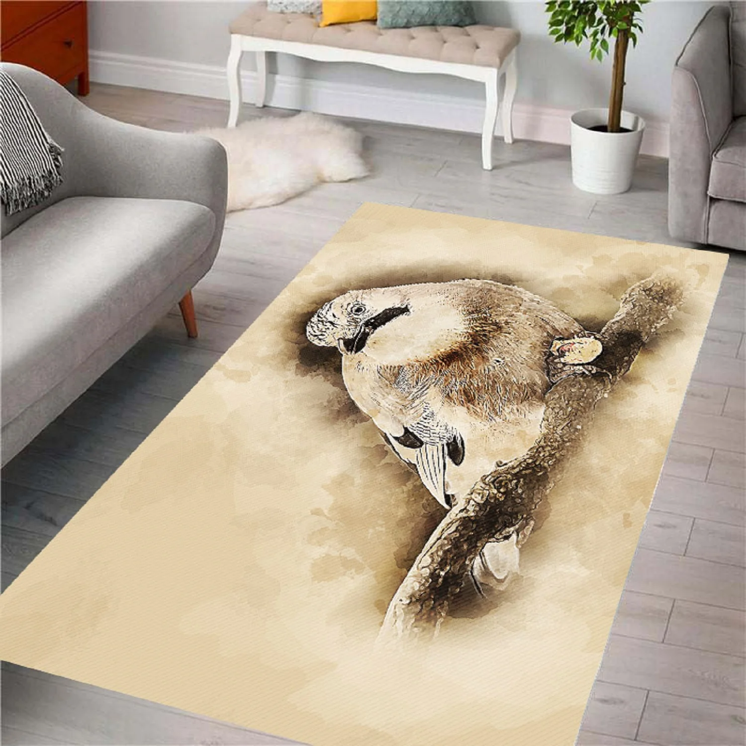 

Bird Patterned Rug ,Modern Design,Teen,Popular Rug,Themed Rug,Vintage Rug,Home Decor Personalized Carpet