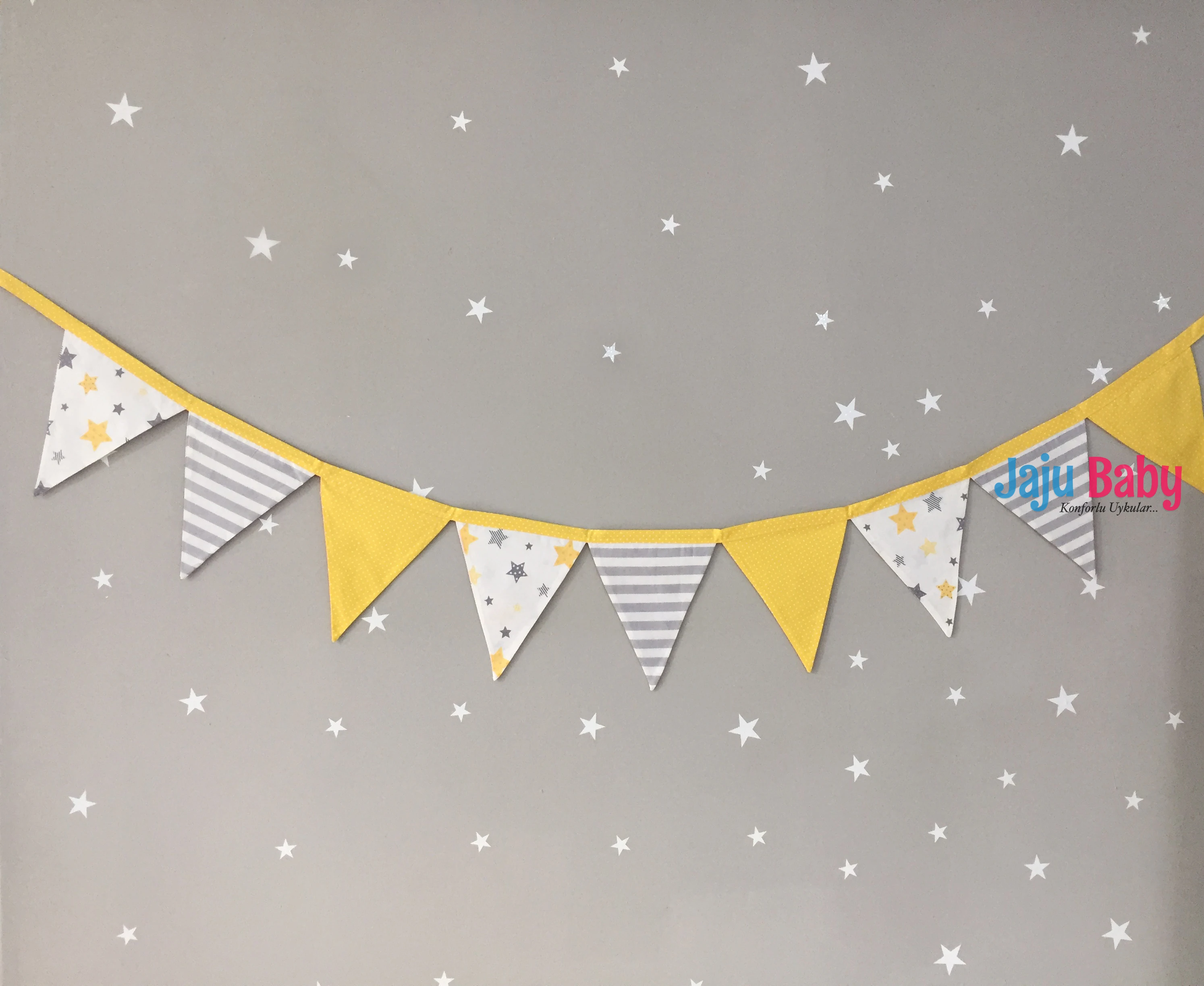 KidiMoon Yellow Star Baby / Children's Room Streamer