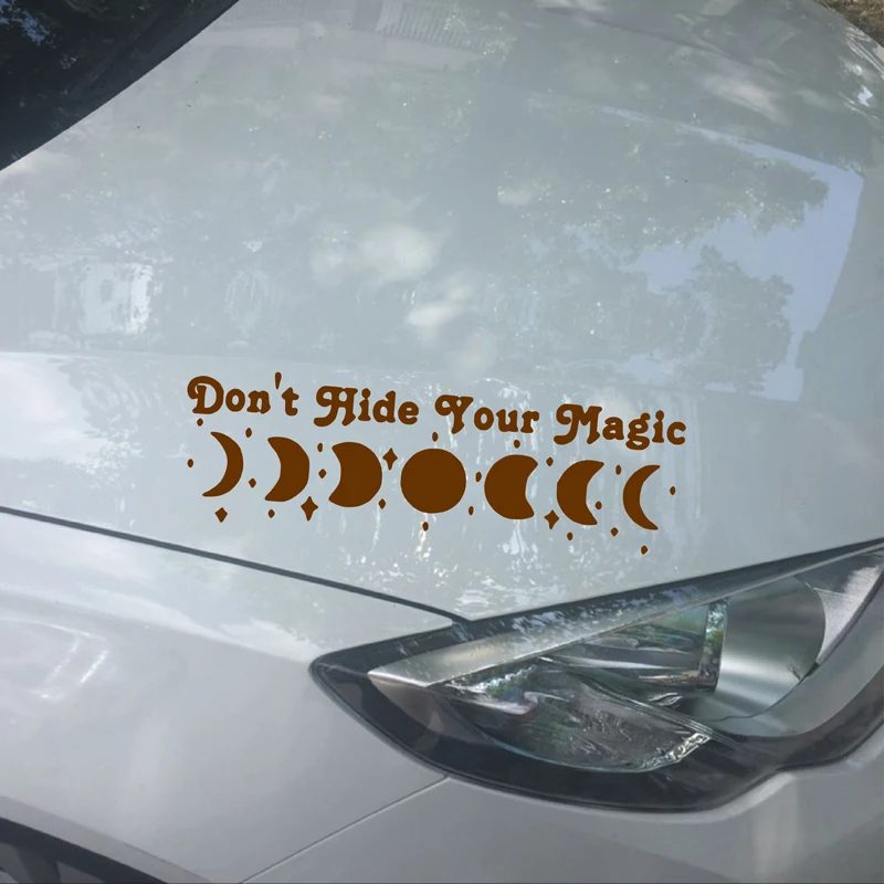 Witch Magic Tarot Occult Vinyl Sticker Car Window Decor , Sun and Moon Laptop Decals For Apple MacBook Pro / Air Decoration view 5