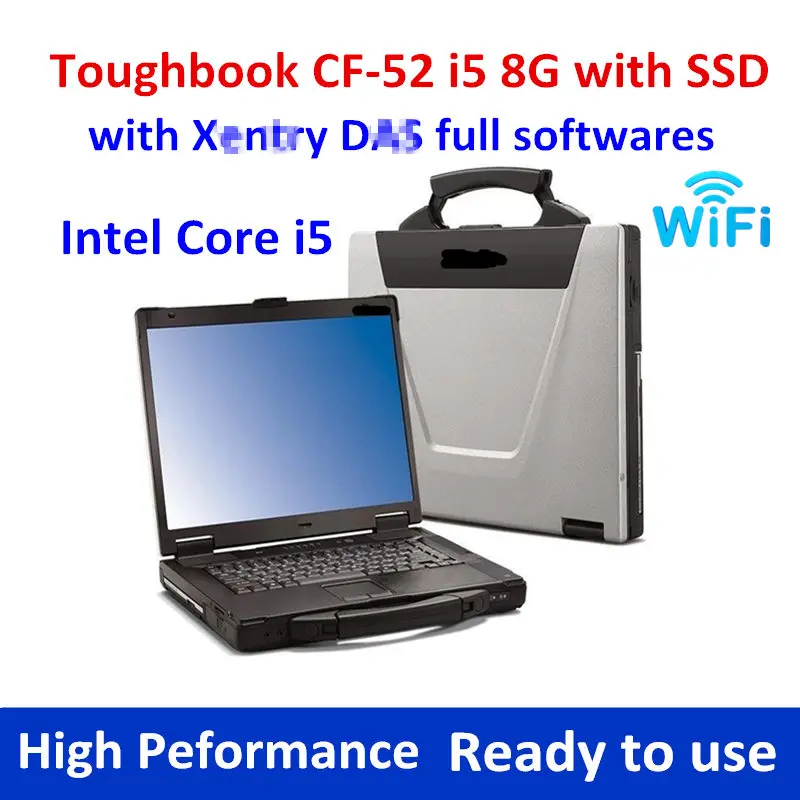 2021 Used For Panasonic Toughbook CF-52 Laptop i5 CPU 8G RAM with xentry DA-S full softwares alldata software Installed well