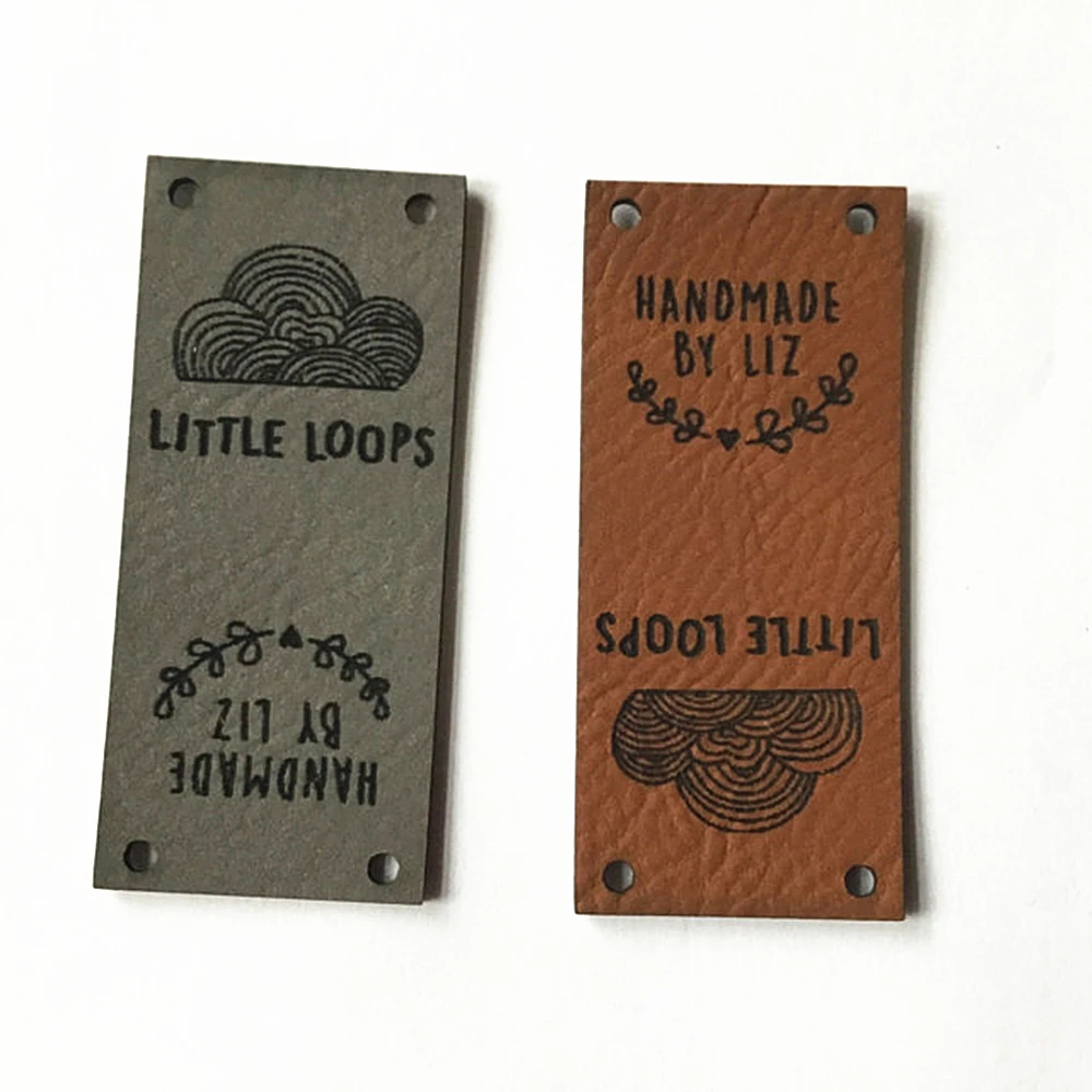 

Personalized Knitting Tag, Sewing Tags, Handmade Labels for Crochet, Custom Knitting Tags, Faux Leather labels Product Tags