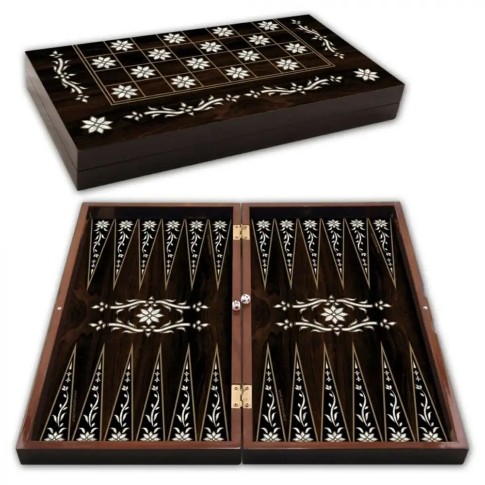 Big Size Backgammon Leaf Model Board Games Birthday Gift Luxe Wooden Backgammon Professional Backgammon Game Gifts for Dad