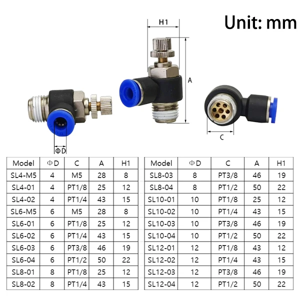 10 Chiếc Chất Lượng Cao Nhanh Chóng Phát Hành Đồng Lắp PL/PB/PCF/Máy Tính/SL/PD/PX Loại Máy Lạnh Rapidities Ống Khí Nén Cổng Kết Nối