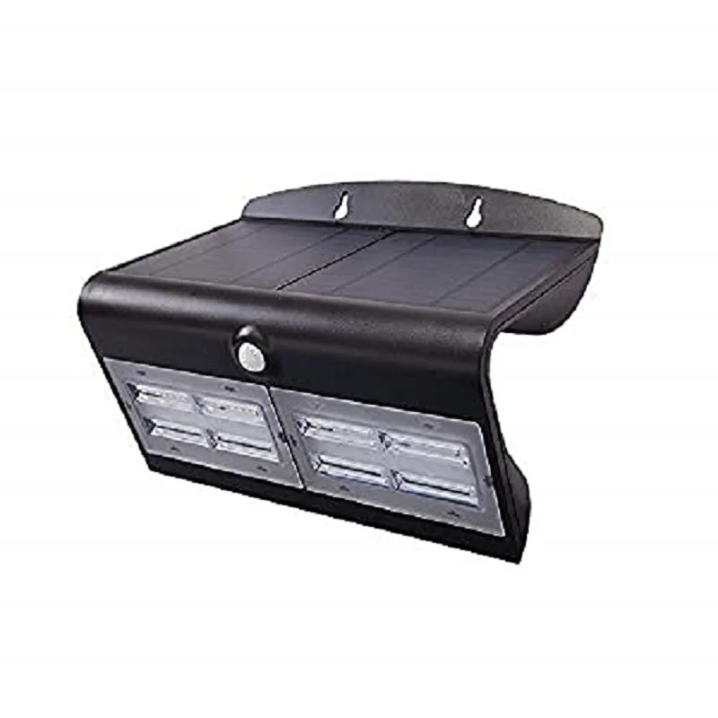 Apply solar LED black wall with sensor 3.2W 400LM 3000K yellow or warm light.