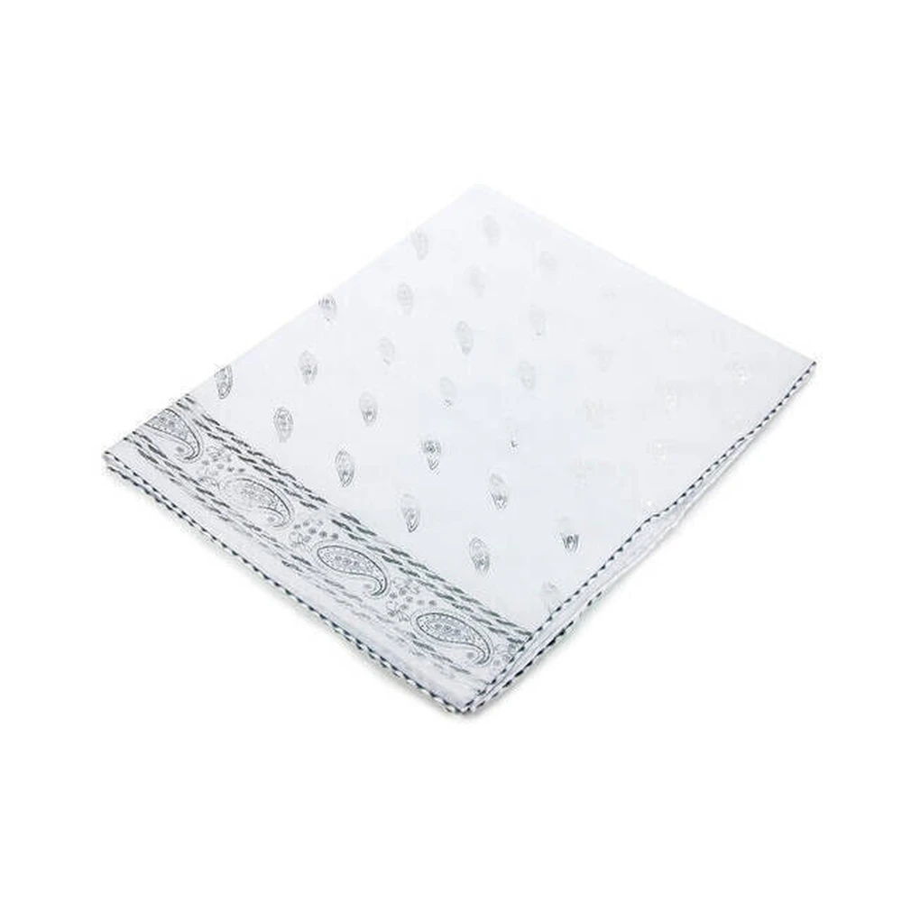 Iqrah board patterned shroud, white color foil pattern, 90cm x 140cm, patterned board