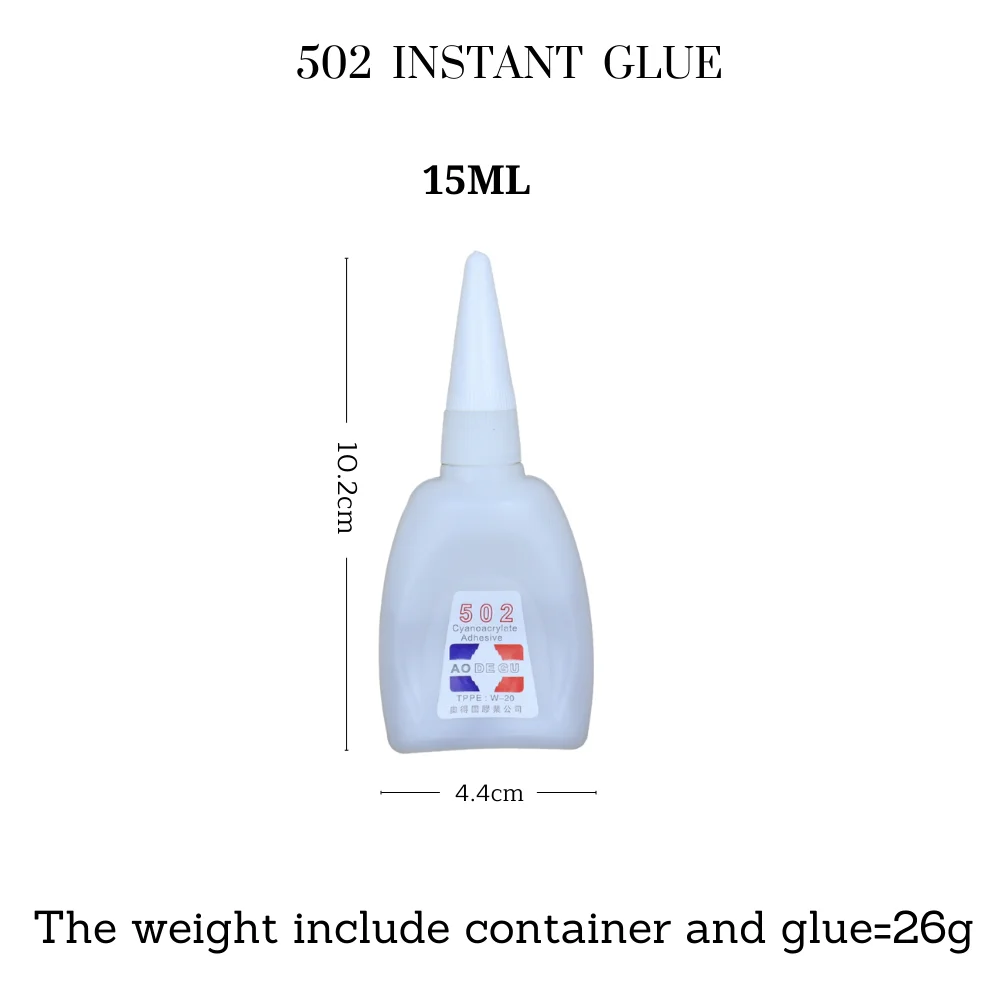 صمغ Cyanoacrylate لاصق قوي ، 15 ، سائل ، سهل الاستخدام ، مجوهرات ، لعبة ، أحذية ، تجفيف سريع للغاية ، غراء شفاف