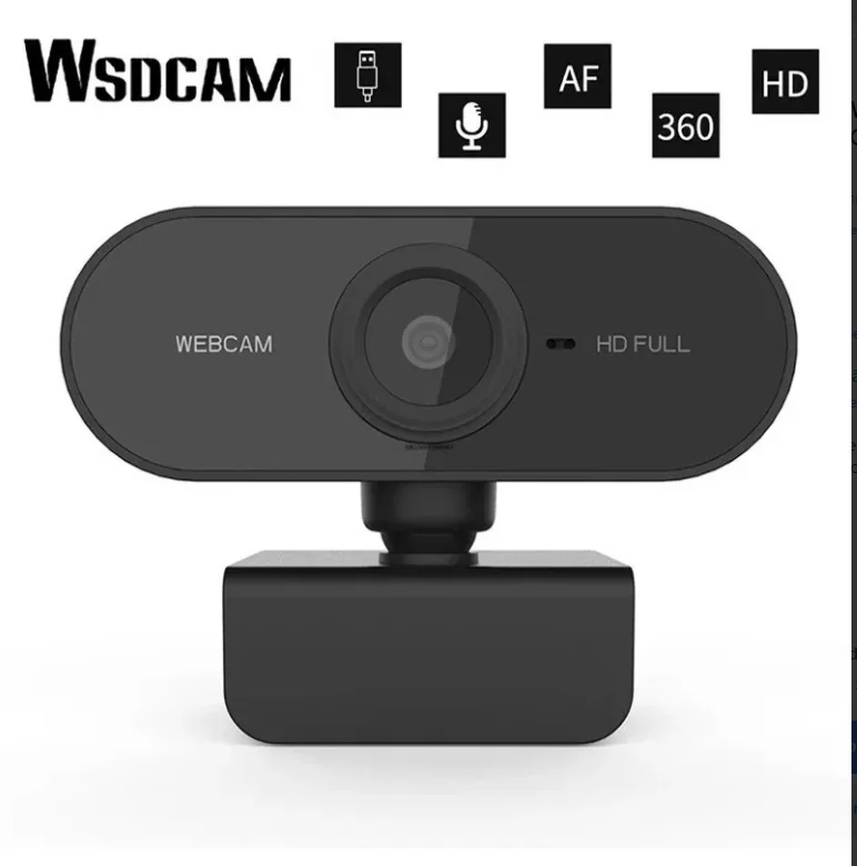 Webcam 1080p Full Hd 360 ° Visão Câmera Microfone Usb