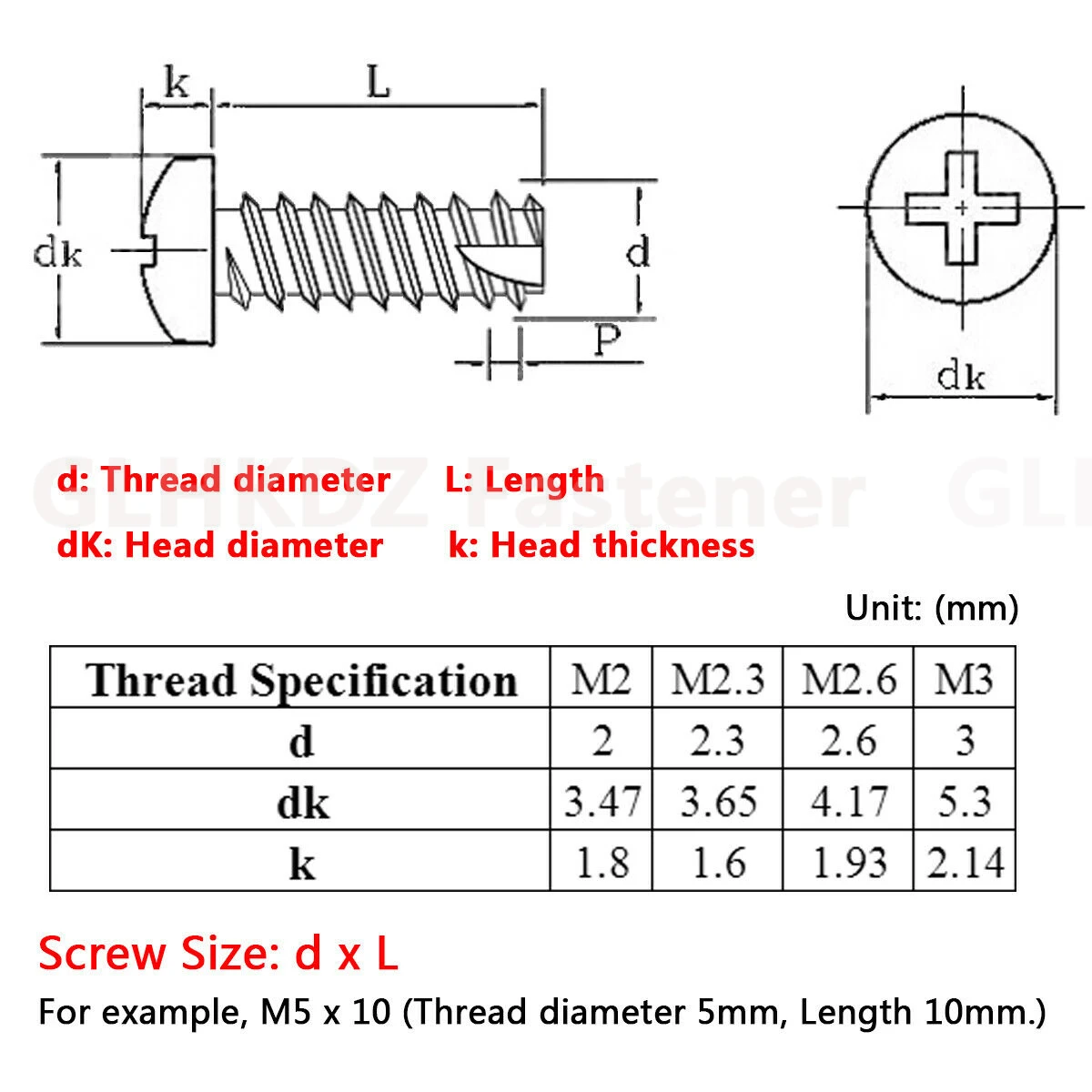 50pcs M2 M2.3 M2.6 M3 PT Pan Round Head Self Tapping Wood Screw Phillips Cross Recessed Cutting Tail Bolt A2 304 Stainless Steel