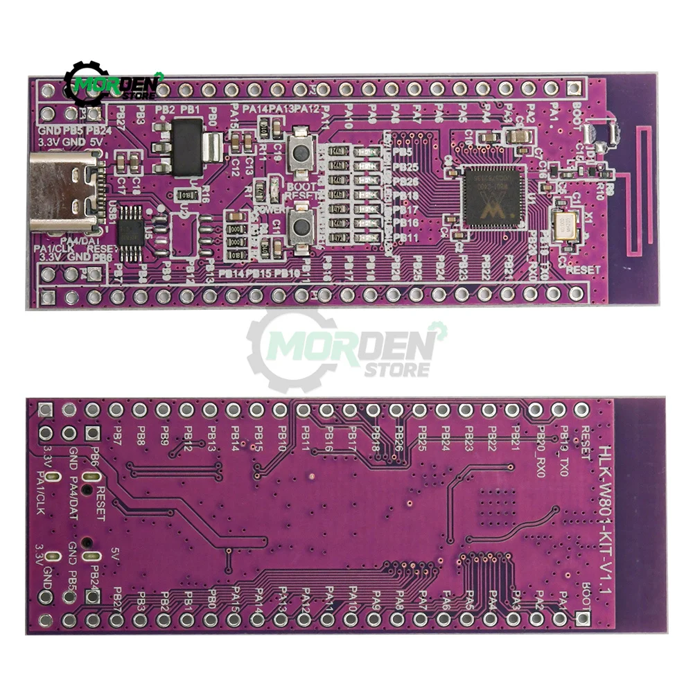 W801 Microcontroller Boards 32 Bit WiFi Bluetooth-compatible Dual-mode SoC Development Board IoT MCU IC Module Tool Accessories