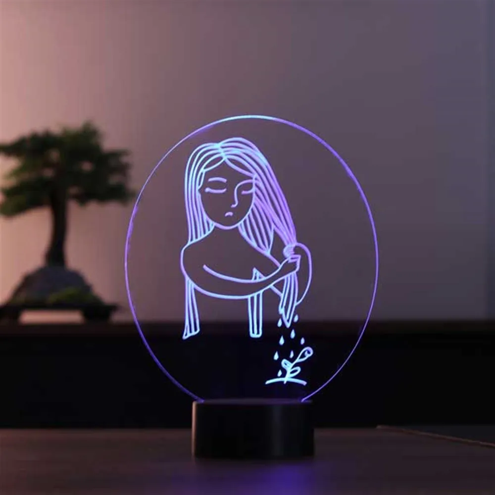 3D Illusion Led Table Lamp for Mothers Day 7 Diffrent Light Color USB and Touch Button Control Birthday Special Gift Idea Room Decor Anime Wedding Stranger Things Led Lights Wedding Decoration Nightlights Bedroom