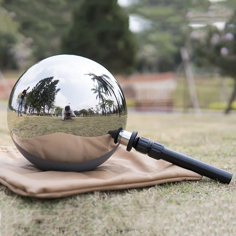 25cm Hoch Poliert Edelstahl Kugel 18% Reflektierende Halb Grau Und Chorme Ball Hdri Vfx Für Film Und Fernsehen schießt