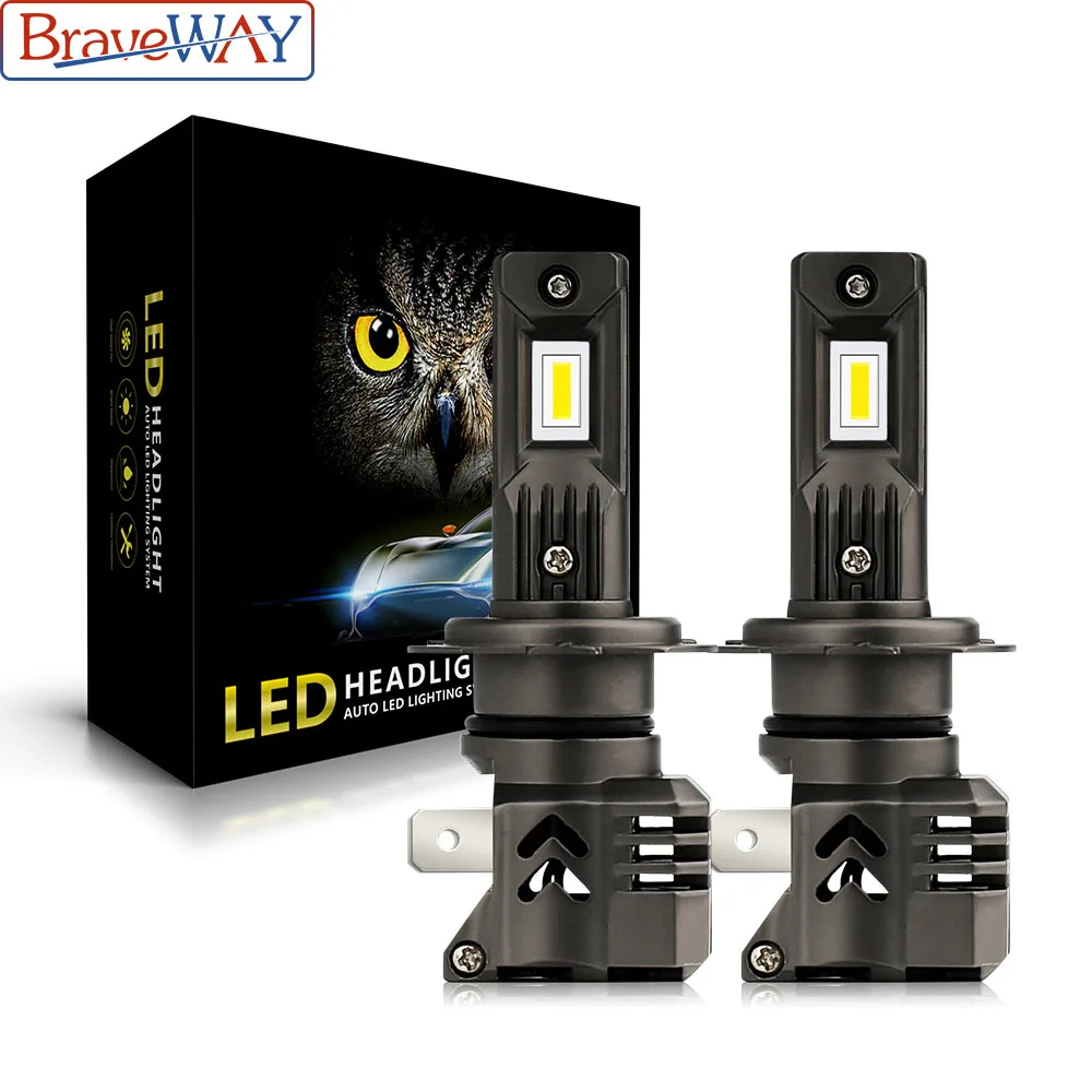 BravyWay 48W Car Led Car Lights Mini Tint Led Headlight Bulbs H7 H11 H1 H3 9005 9006 Hb3 Hb4 12V Trucks Import Chip Head