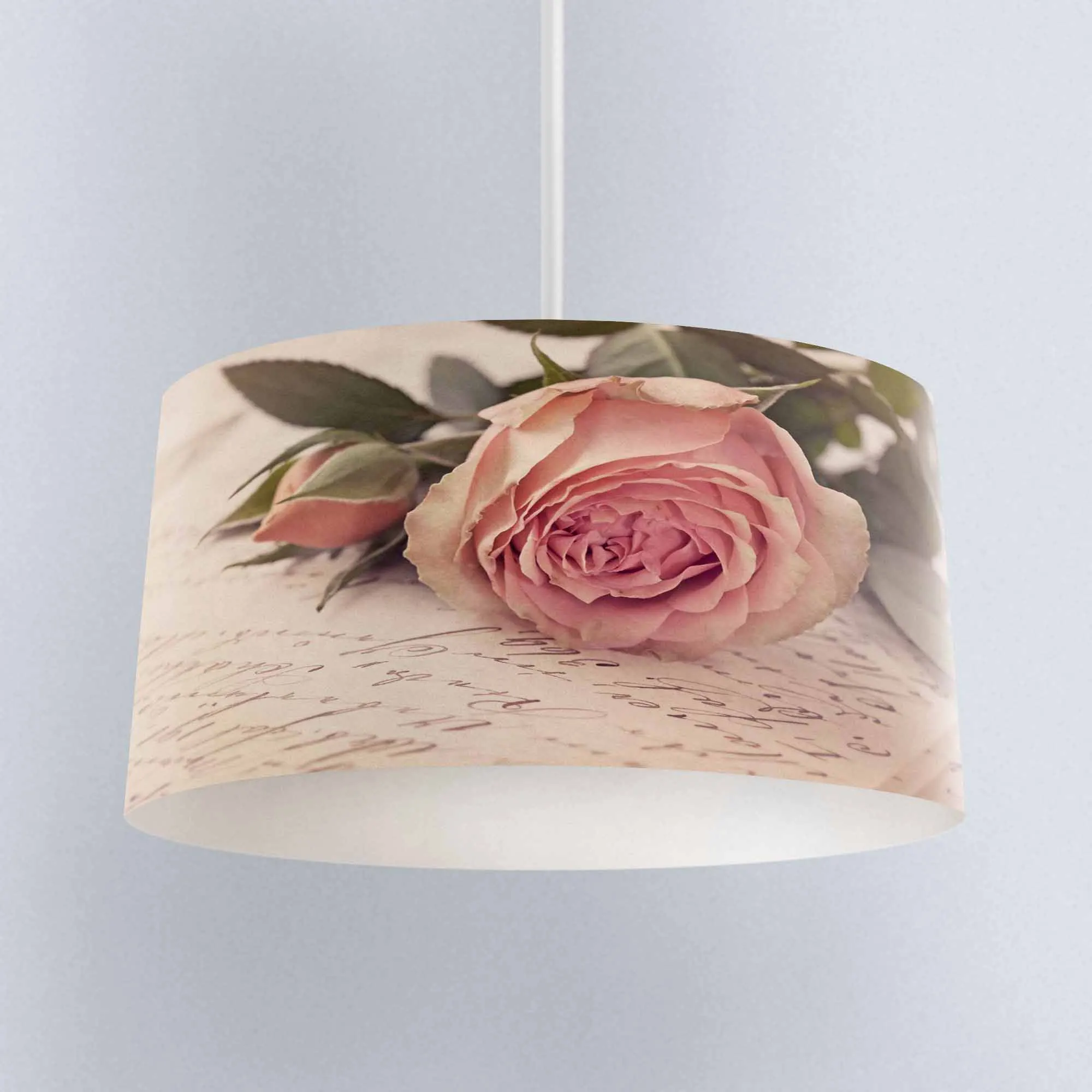 

Else Pink Vintage Roses Flower Floral Digital Printed Fabric Chandelier Lamp Drum Lampshade Floor Ceiling Pendant Light Shade