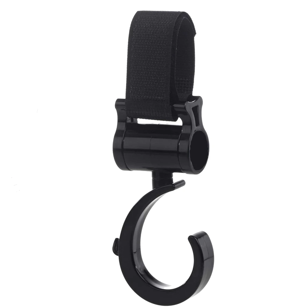 ACTECOM 2x Ganchos Cochecito Carro Percha para Bebe Bolsas Carrito con Velcro Ganchos Carrito Bebé Engancha Tus Bolsas de la Compra, Bolso o