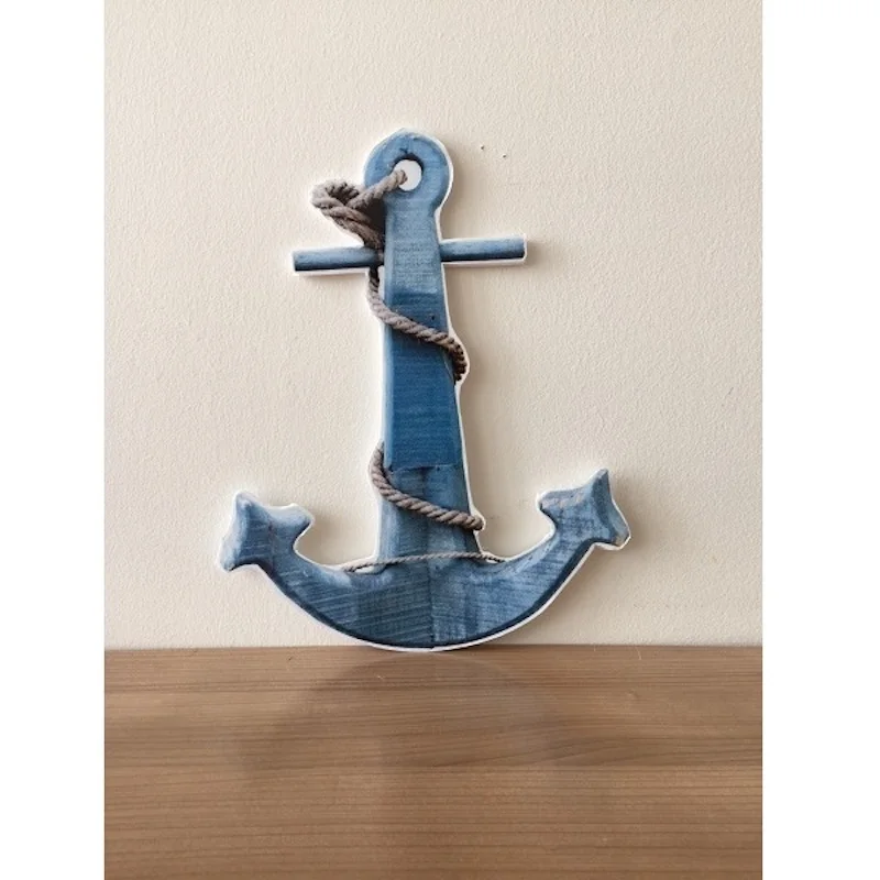 Anchor Foam-board Cutout Standee with Cardboard Stand, Kids Birthday Decoration, Sailor Captain Concept Party Supplies