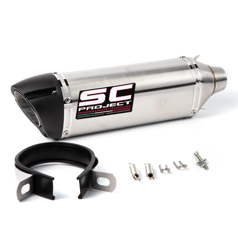 51mm Universal Motorcycle Exhaust Yoshimura Muffler escape moto For Yamaha tmax 530 CBR300 R6 RC390 PCX125 ZX10 Z900 Nmax