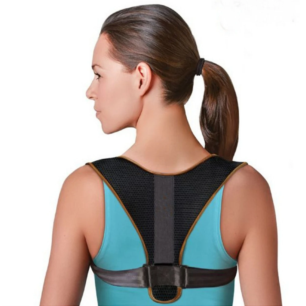 Posture concealer back and dropped shoulders for men and women, relieves back pain, shoulders, neck, clavicle. Single size, breathable adjustable and removable