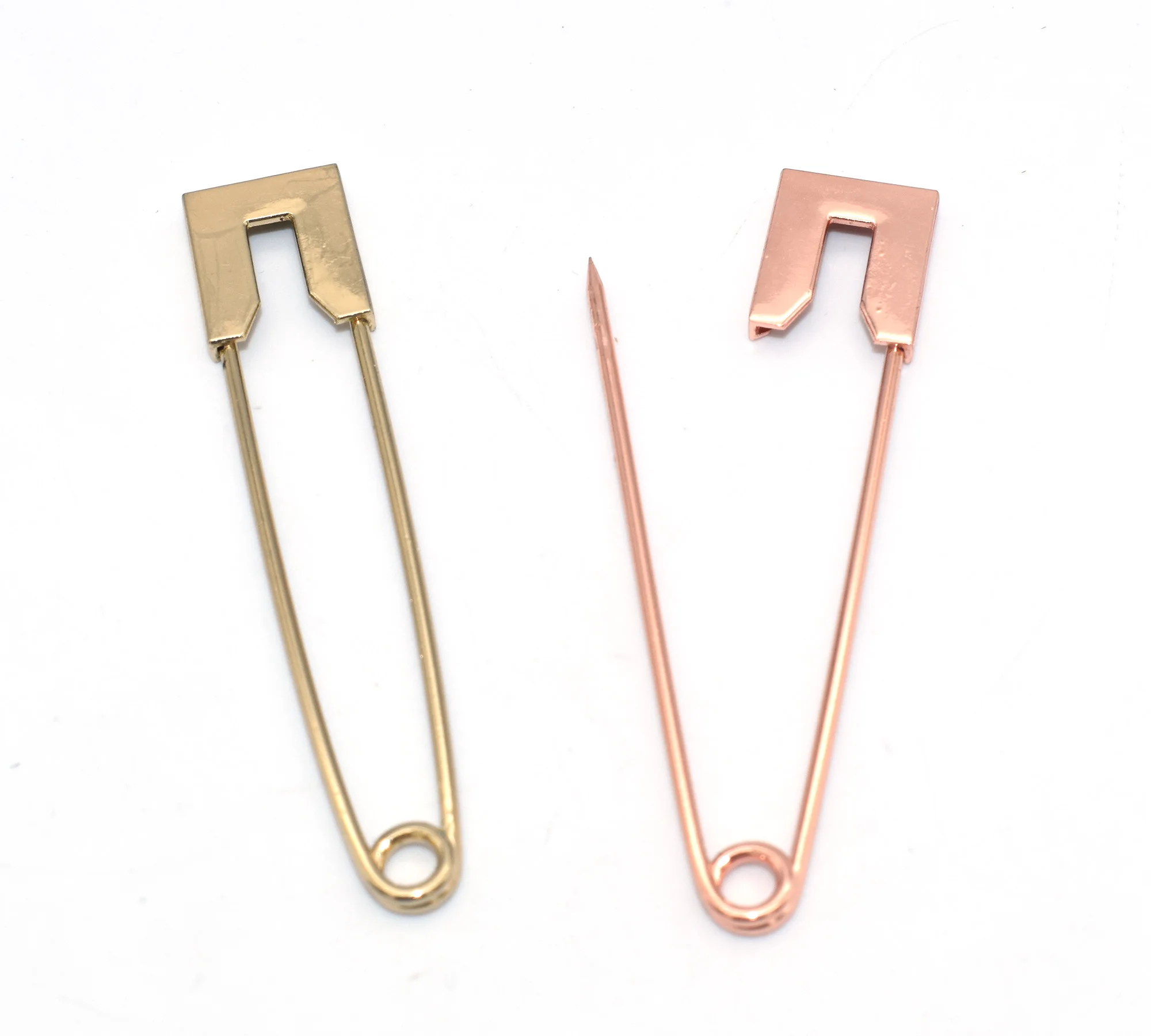 Premium Rose Gold Large Safety Pins Metal Safety Jewelry Pin Findings Charm Pin Safety Pins Bulk for Clothes Crafts Sewing