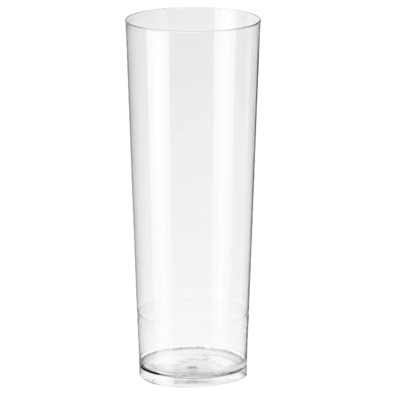 VASOMADRID tube Cup plastic cup PS 500 pc transparent cl 330 for events parties concerts beach bars terraces