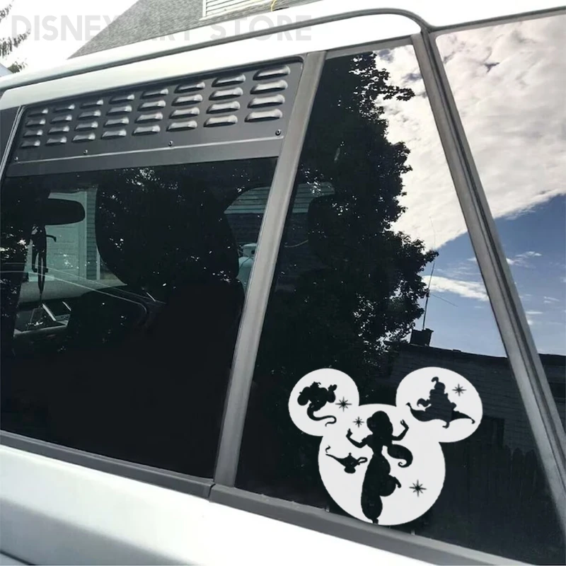 Aladdin Jasmine Car Accessories Stickers Decals Mickey Head Laptop Decal A Whole New World Quote Kids Room Wall Sticker Decor