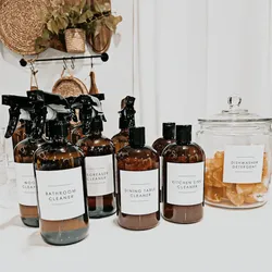 Minimalist Laundry Organization Labels, Weatherproof, Customizable Stickers, Labels for Laundry Containers, Any Language